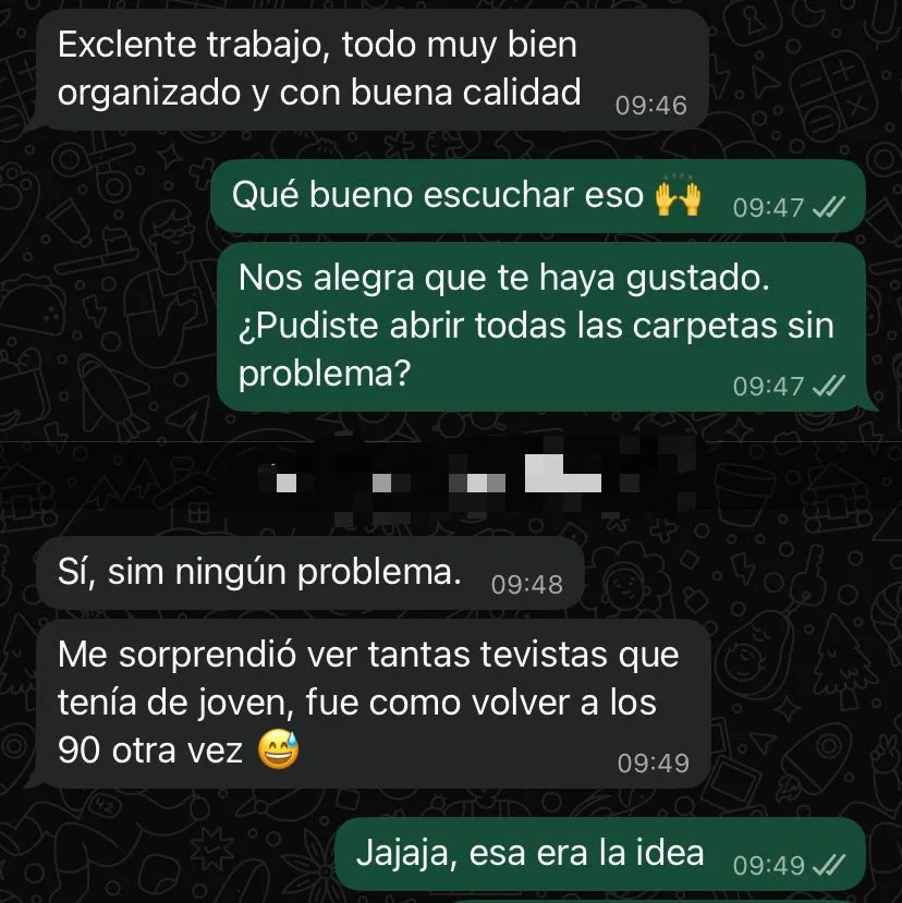 Comentario sobre las revistas